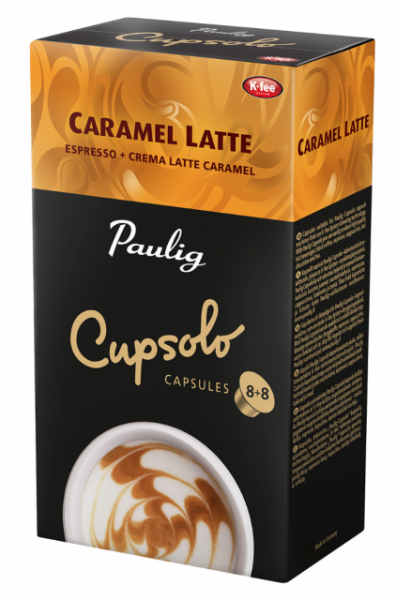 Кофе в капсулах Paulig Cupsolo Caramel Latte , 8+8 шт