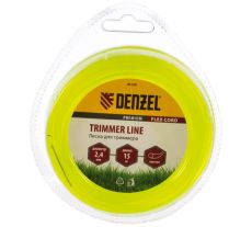 Леска для садовых триммеров Denzel круглая 2.4 мм х 15 м, блистер Flex cord