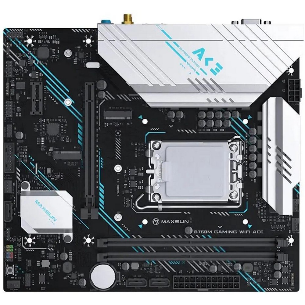 Материнская плата MaxSun B760M Gaming WIFI Ace LGA 1700, Intel B760, mATX, Ret